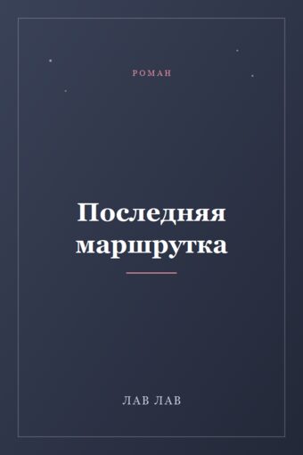 Обложка книги «Последняя маршрутка»