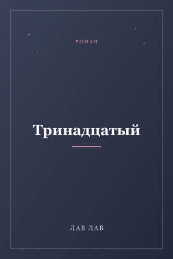 Обложка книги «Тринадцатый»
